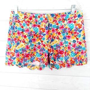 Attyre Shorts Mackenzie Size 6 Floral Scalloped Colorful